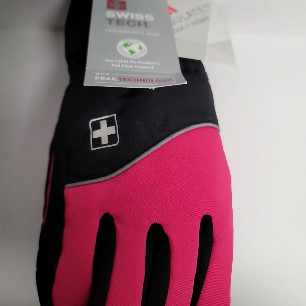 Swiss Tech Insulation/Waterproof Hybrid Ski Gloves 3M Thinsulate Finger Holes